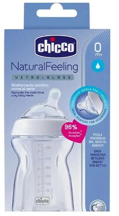 Chicco Natural Feeling Crystal T silikoninis buteliukas 250ml