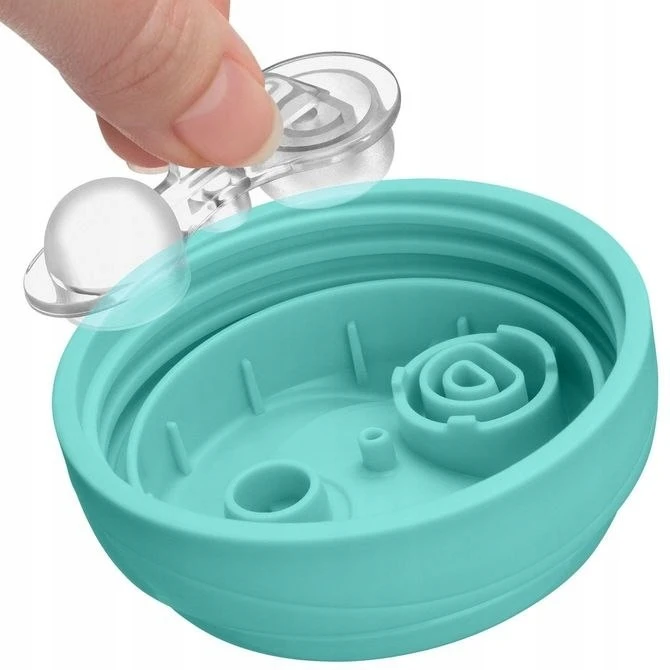 Chicco Puodelis niekapek ze slowką 266ml turkio 12m+
