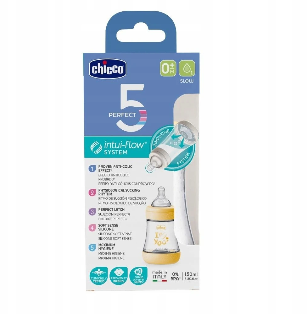 Chicco Buteliukas antykolkowa Perfect5 neutral 150ml 0m+