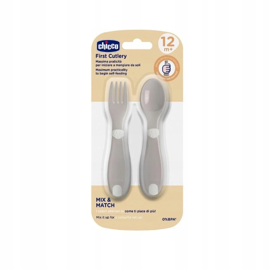 Chicco Pirmasis plastikinis stalo įrankių kamuoliukas 12 mėn.+