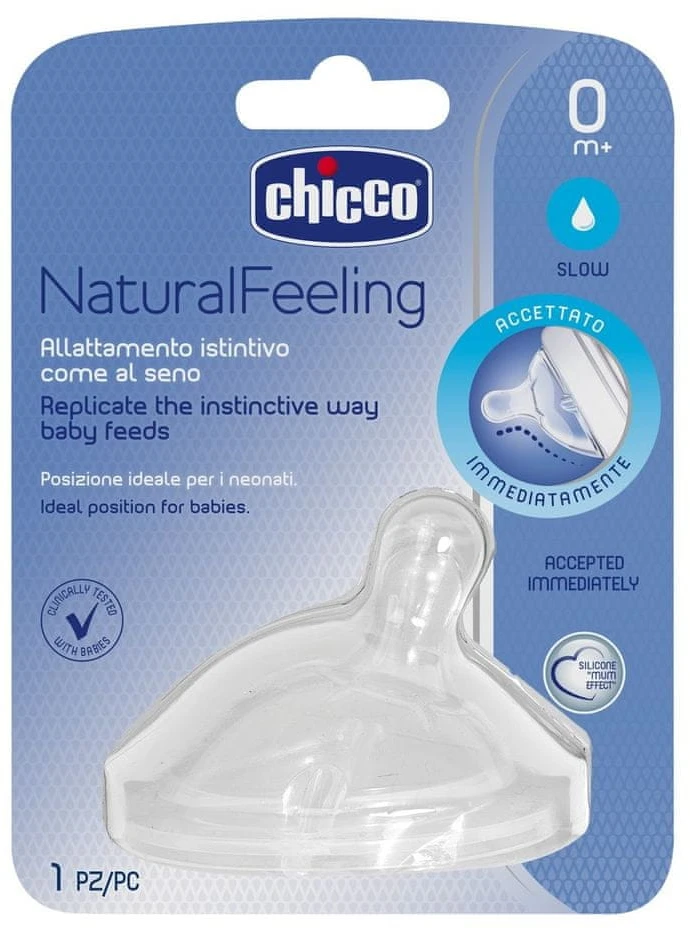 CHICCO Silikoninis čiulptukas "NATURAL FEELING", 0M+
