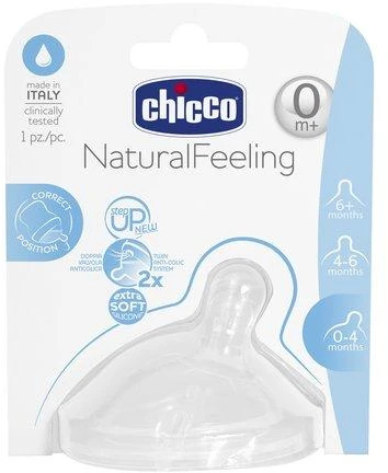 CHICCO Silikoninis čiulptukas "NATURAL FEELING", 0M+