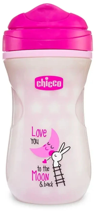 CHICCO 00006971100000 Termo puodelis 200 ml 14m+ mergaitė
