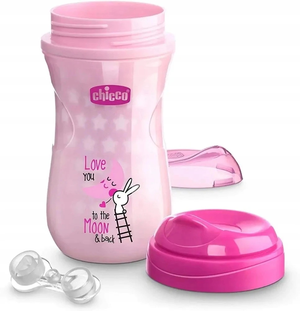 CHICCO 00006971100000 Termo puodelis 200 ml 14m+ mergaitė