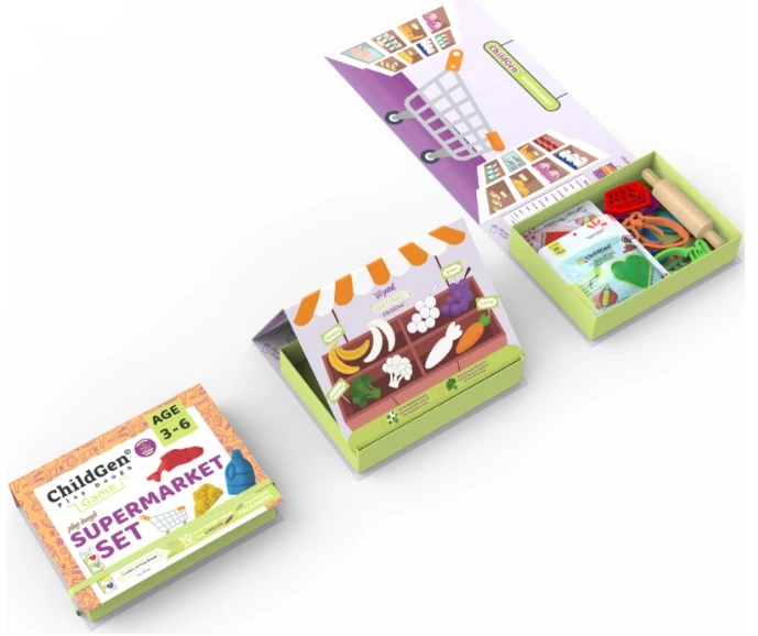 ChildGen Creative rinkinys SHOP natūrali žaidimų tešla ir priedai