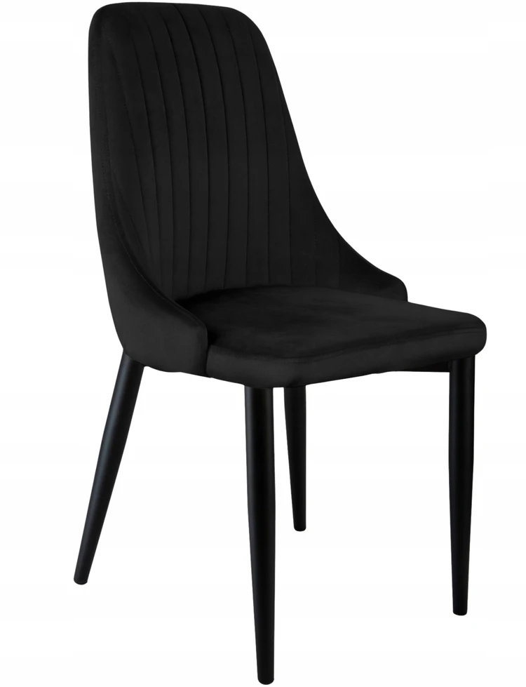 CHILL-ART Juoda minkšta kėdė valgomajam, svetainei, virtuvei, patogi, solidi, patvari