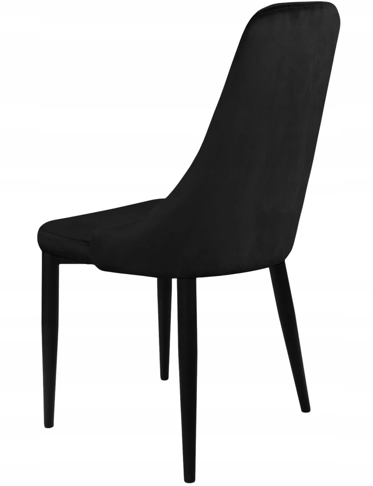 CHILL-ART Juoda minkšta kėdė valgomajam, svetainei, virtuvei, patogi, solidi, patvari