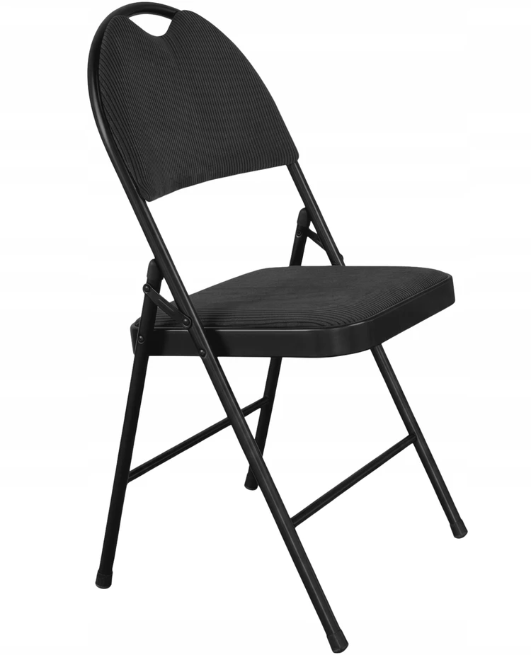 Chill Art Minkšta velveta sulankstoma kėdė, juodo metalo, moderni, patogi