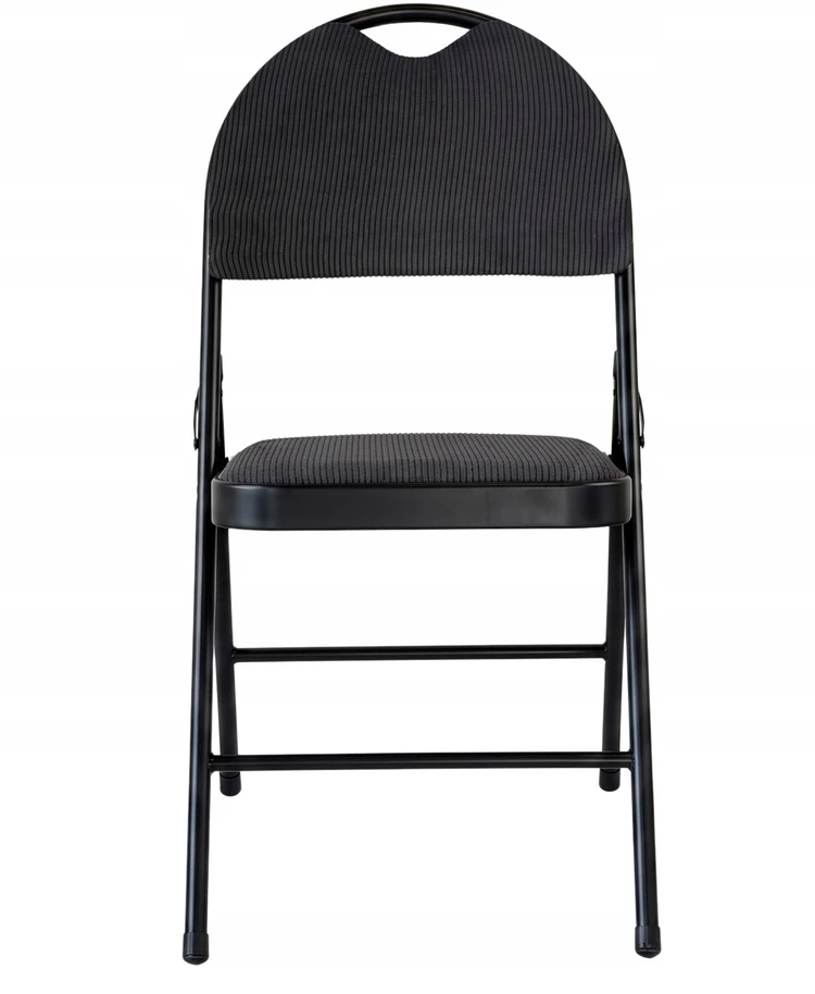Chill Art Minkšta velveta sulankstoma kėdė, juodo metalo, moderni, patogi