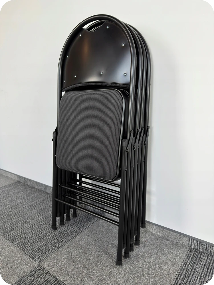 Chill Art Minkšta velveta sulankstoma kėdė, juodo metalo, moderni, patogi