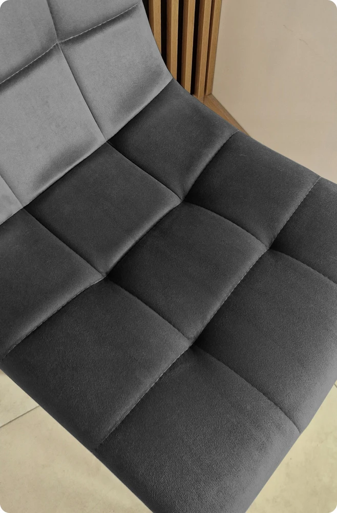 CHILL-ART Moderni minkšta aksominė kėdė valgomajam - patogi ir solidi