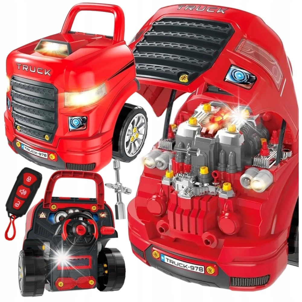 Chrld Jaunojo mechaniko komplektas su automobiliu, 61 el.