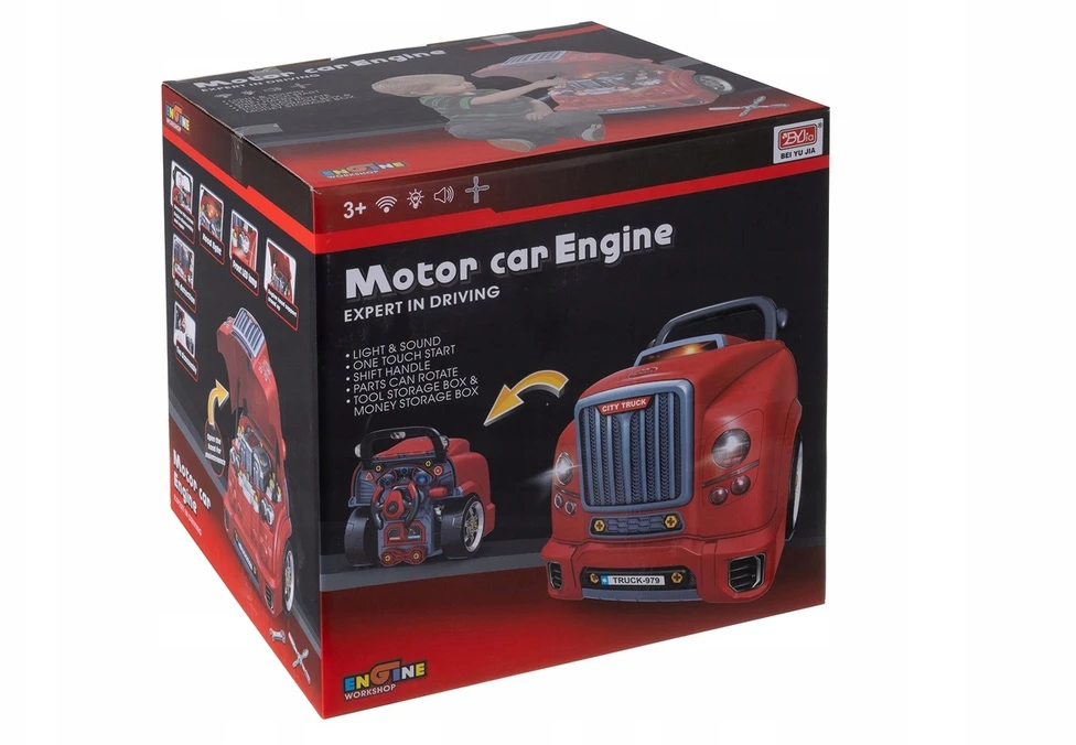 Chrld Jaunojo mechaniko komplektas su automobiliu, 61 el.