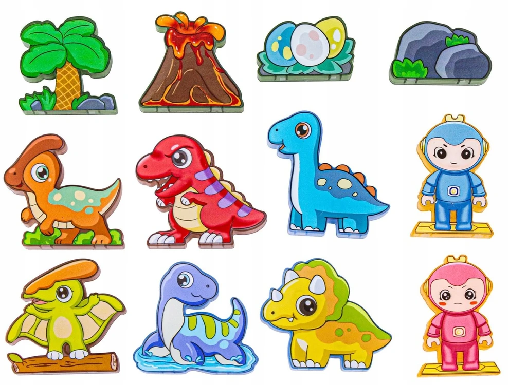 Chrld MAGNETINIAI KONSTRUKCINIAI BLAKAI DINOZAUURŲ PARKAS 116 ELEMENTŲ.