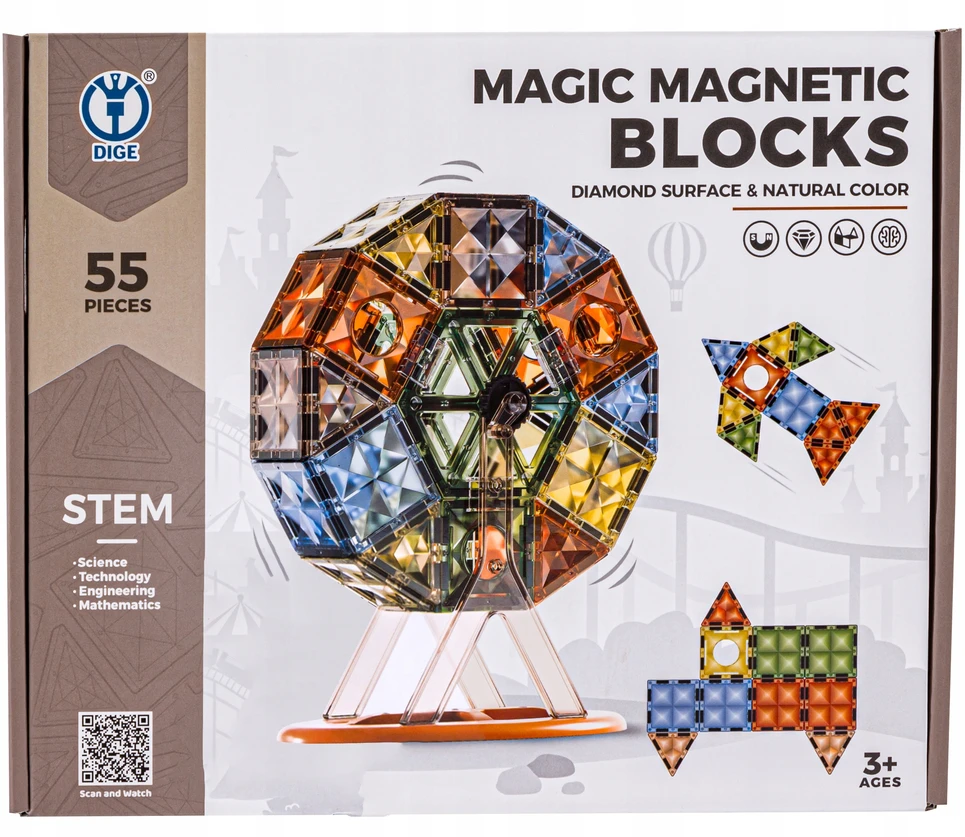 Chrld Magnetinis konstruktorius kaladėlės, 55 d.
