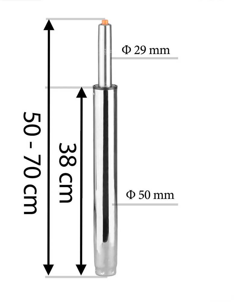 Sofotel Chromuotas taburetės pakėlėjas 53–73 cm