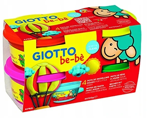 Ciastolina 4x100gr 3 vnt rinkinys Bebe Giotto