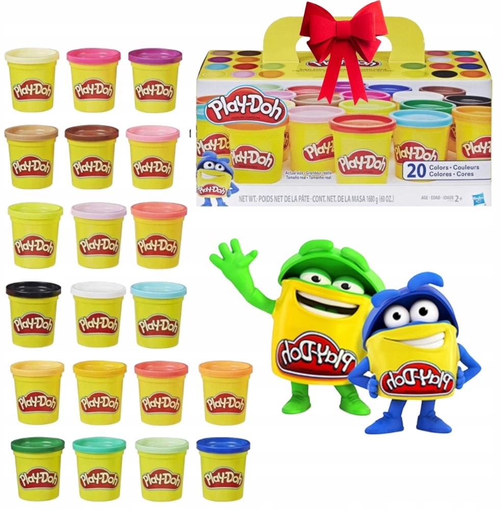 Ciastolina antystresowa masa plastyczna 20 tub supercolor Hasbro Play Doh