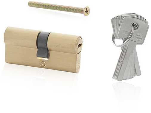 Vorel Cilindras spynai žalvarinis 67 mm 31/36 mm su 6 raktais 77191