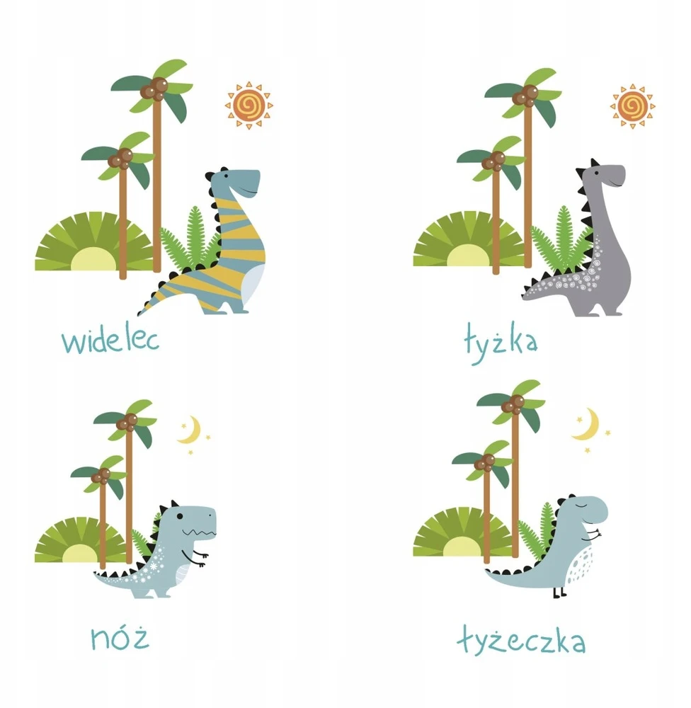 CILIO vaikiški stalo įrankiai dinozaurai 4 dino elementai