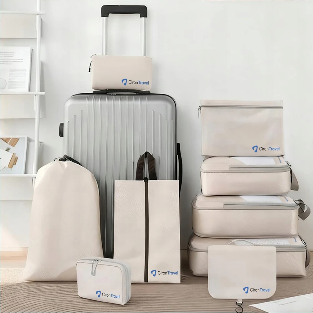 CIRON TRAVEL Kompresiniai kelionių organizatoriai lagaminams, kuprinėms, 9 elementai