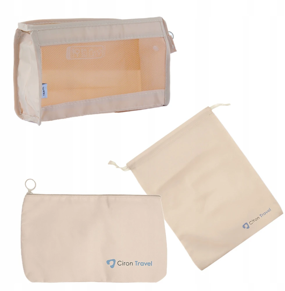 CIRON TRAVEL TRAVEL ORGANIZER RINKINYS kuprinės lagaminui 8 vnt. Smėlio spalvos