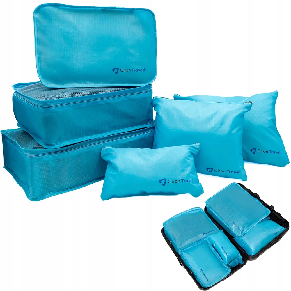CIRON TRAVEL TRAVEL ORGANIZER SET kuprinės lagaminai 6 vnt. Mėlyna