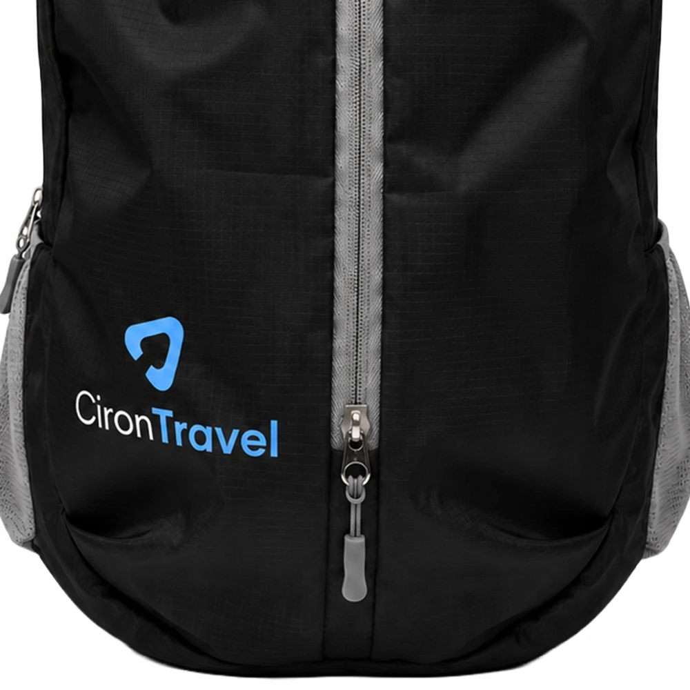 CironTravel sulankstoma turistinė kuprinė lengva kelioninė juoda