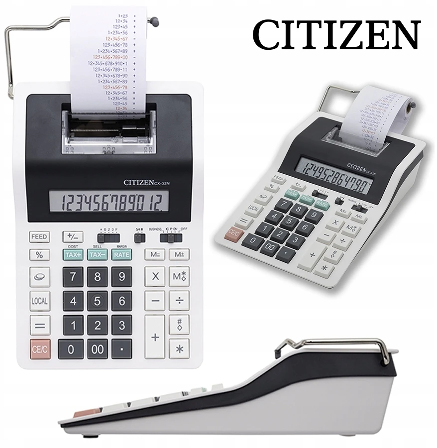 Citizen Cx-32n skaičiuoklis su spausdintuvu