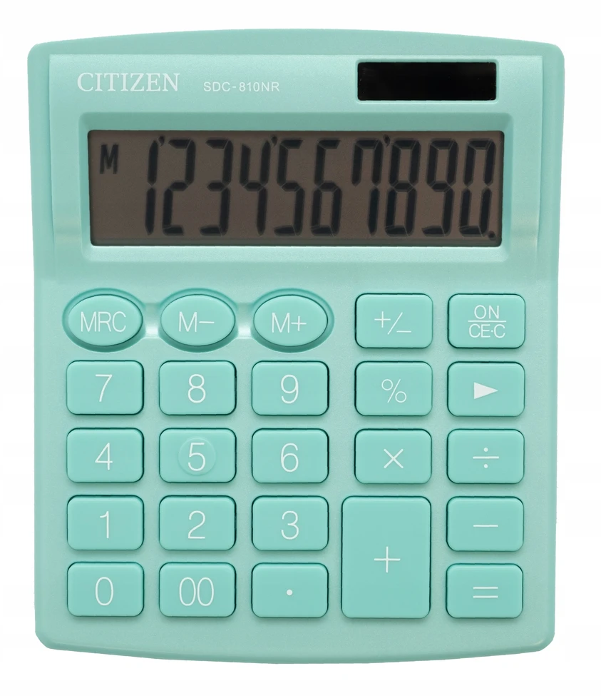 Citizen Sdc-810nr žalias skaičiuoklis