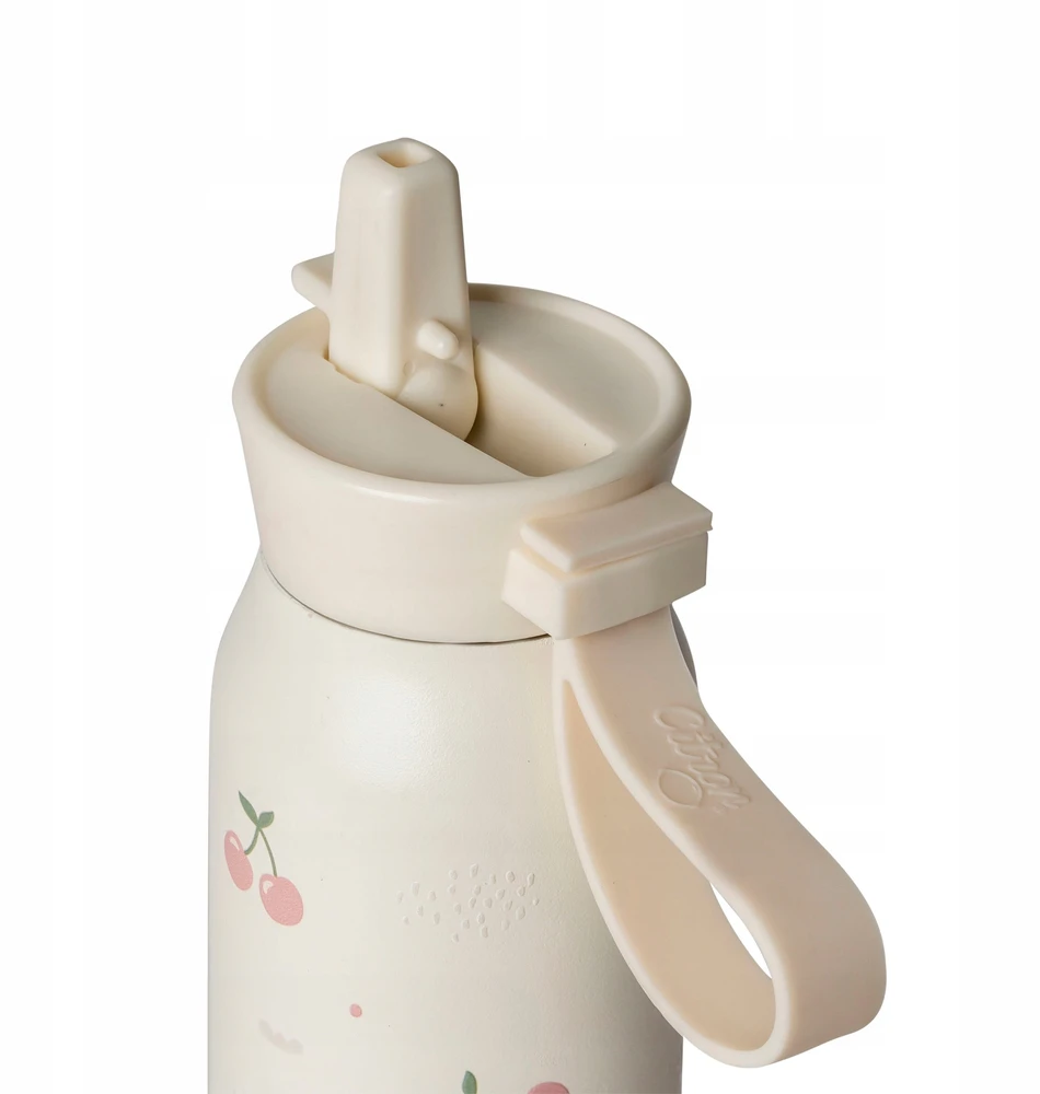 Citrina: nerūdijančio plieno termo butelis 350 ml - vyšnia