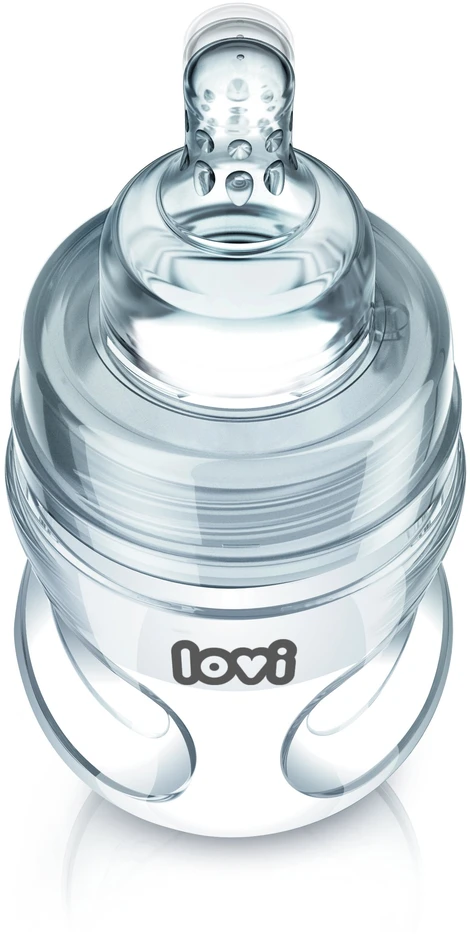 Čiulpimo reflekso netrikdantis rinkinys Lovi buteliukas 150 ml + čiulptukas