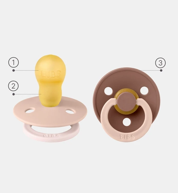 BIBS čiulptukų rinkinys 3 dydis (18+ mėn.) Fusion Blush Woodchuck Mix