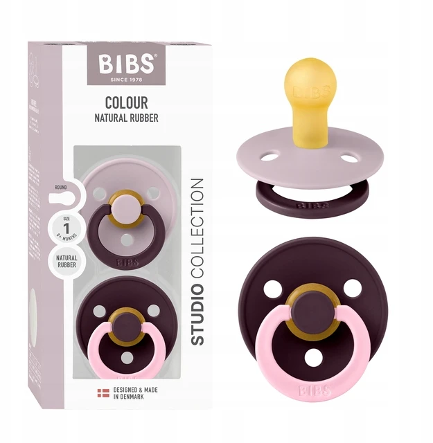 Čiulptukai BIBS Colour Fusion - Dusky lilac/Plum, 2 vnt., 0-6 mėn.