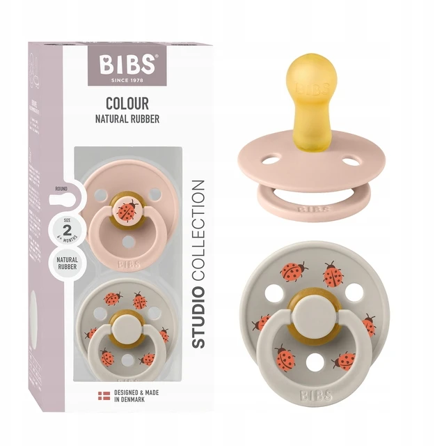 Čiulptukai BIBS Colour Ladybug Blush mix, 6-18 mėn, 2 vnt.