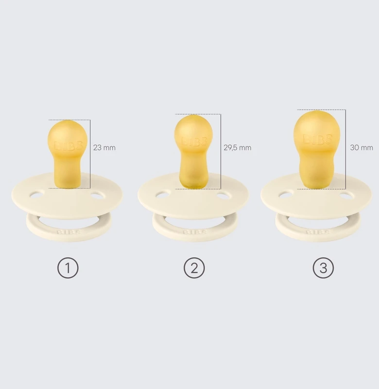 BIBS čiulptukų rinkinys 2 dydis (6 - 18 mėn.) Petal / Plum