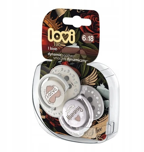 LOVI 22/868 Dinaminis silikoninis čiulptukas 6-18 m 2vnt I Love