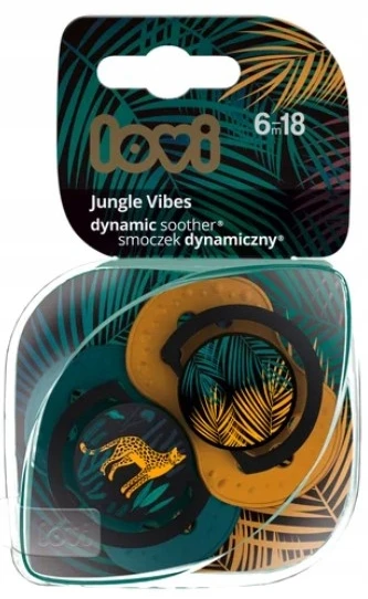 LOVI 22/903 Dinaminis silikoninis čiulptukas 6-18m 2vnt Jungle Vibes Boy