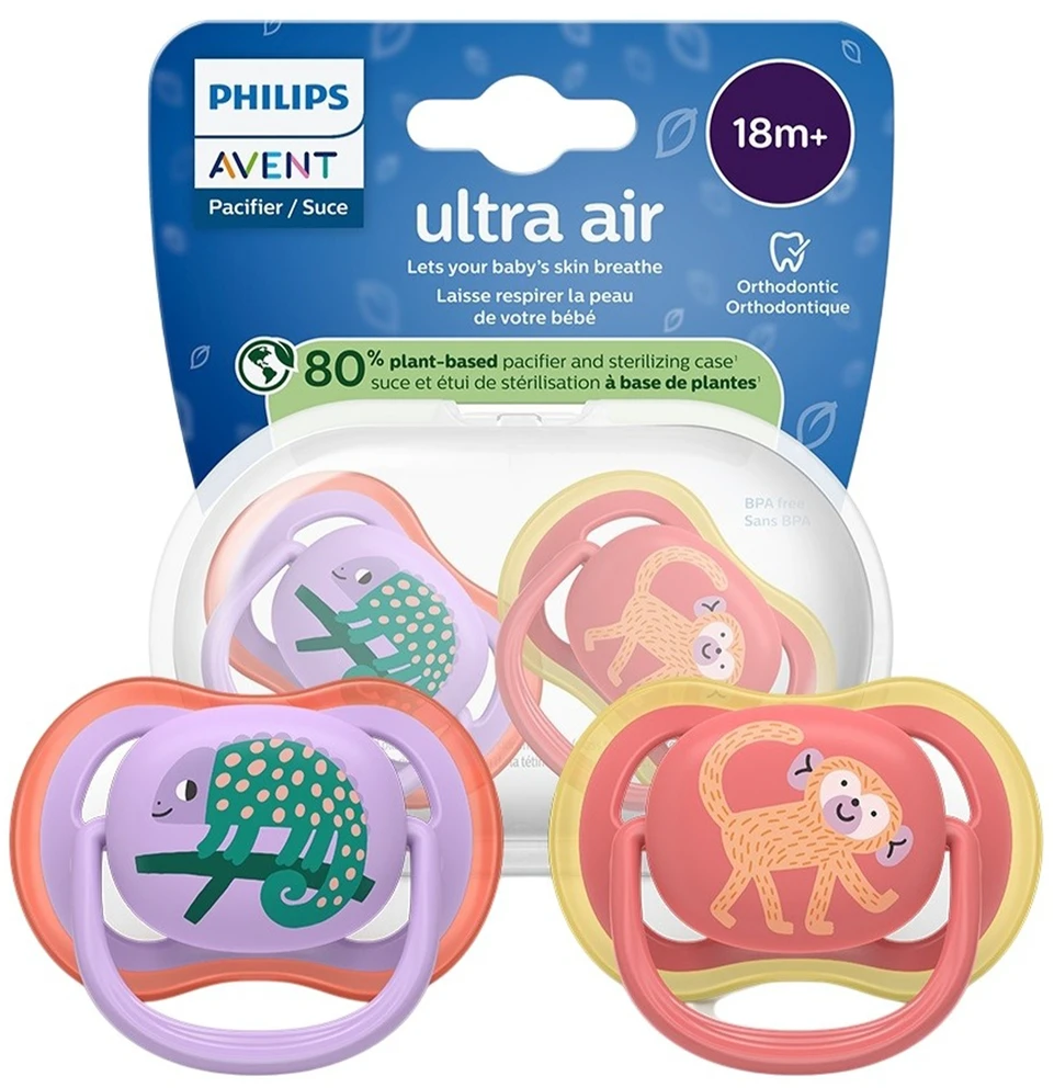 Čiulptukai Philips Avent Ultra AIR SCF349/47, 18 mėn.+, 2 vnt.