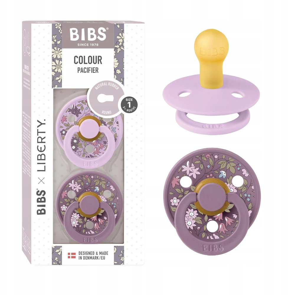 BIBS čiulptukų rinkinys 1 dydis (0 - 6 mėn.) Liberty Chamomile Lawn Violet Sky Mix