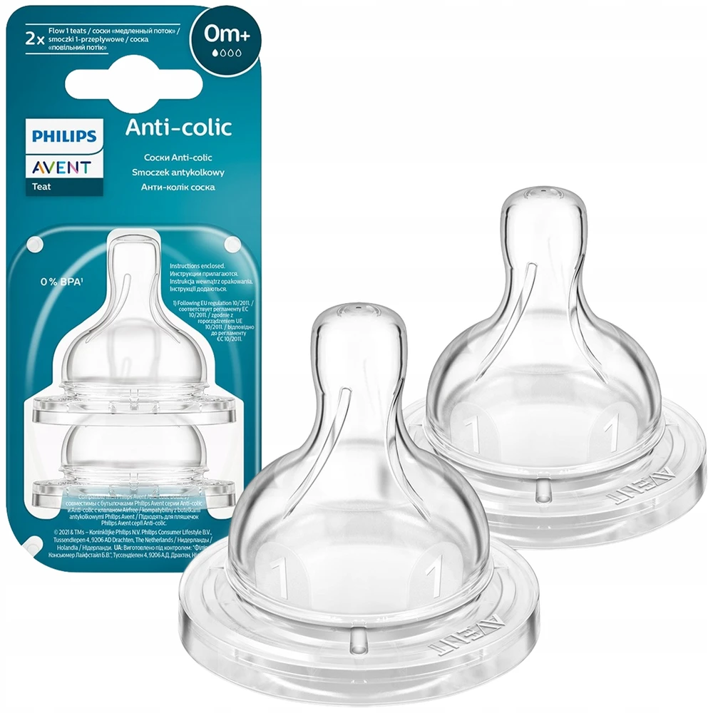 čiulptukas buteliukams PHILIPS AVENT SCY761/02 CLASSIC ANTI-COLIC 0M+ 2 Vnt.