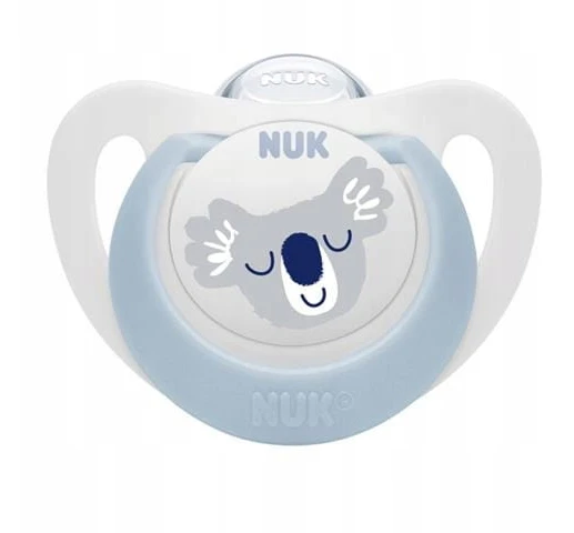 NUK 175283 čiulptukas 0-2m Mėlynas STAR 2vnt.