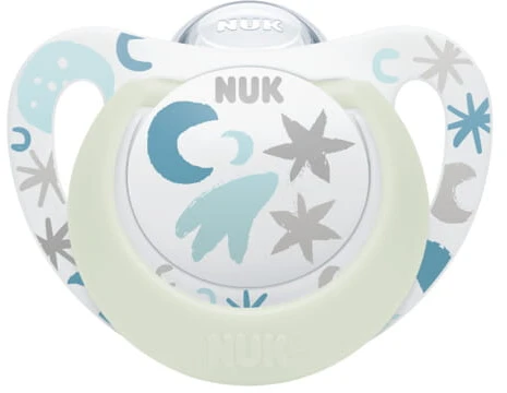 NUK 175283 čiulptukas 0-2m Mėlynas STAR 2vnt.
