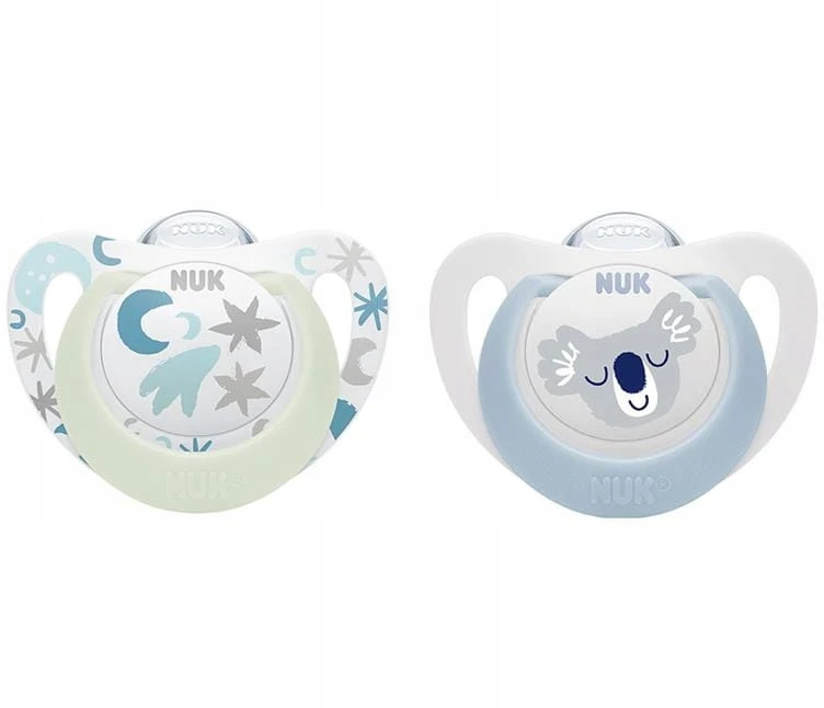 NUK 175283 čiulptukas 0-2m Mėlynas STAR 2vnt.