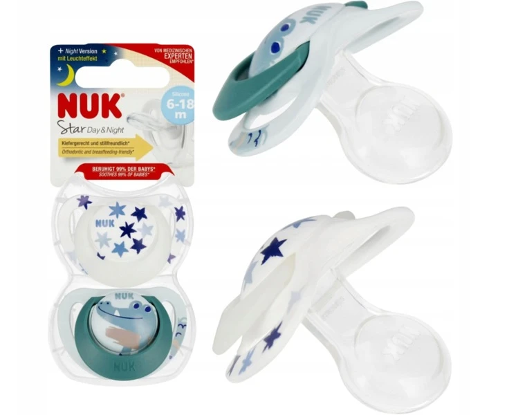 Čiulptukas Nuk Star Day & Night 10176290, 6-18 mėn, 2 vnt.
