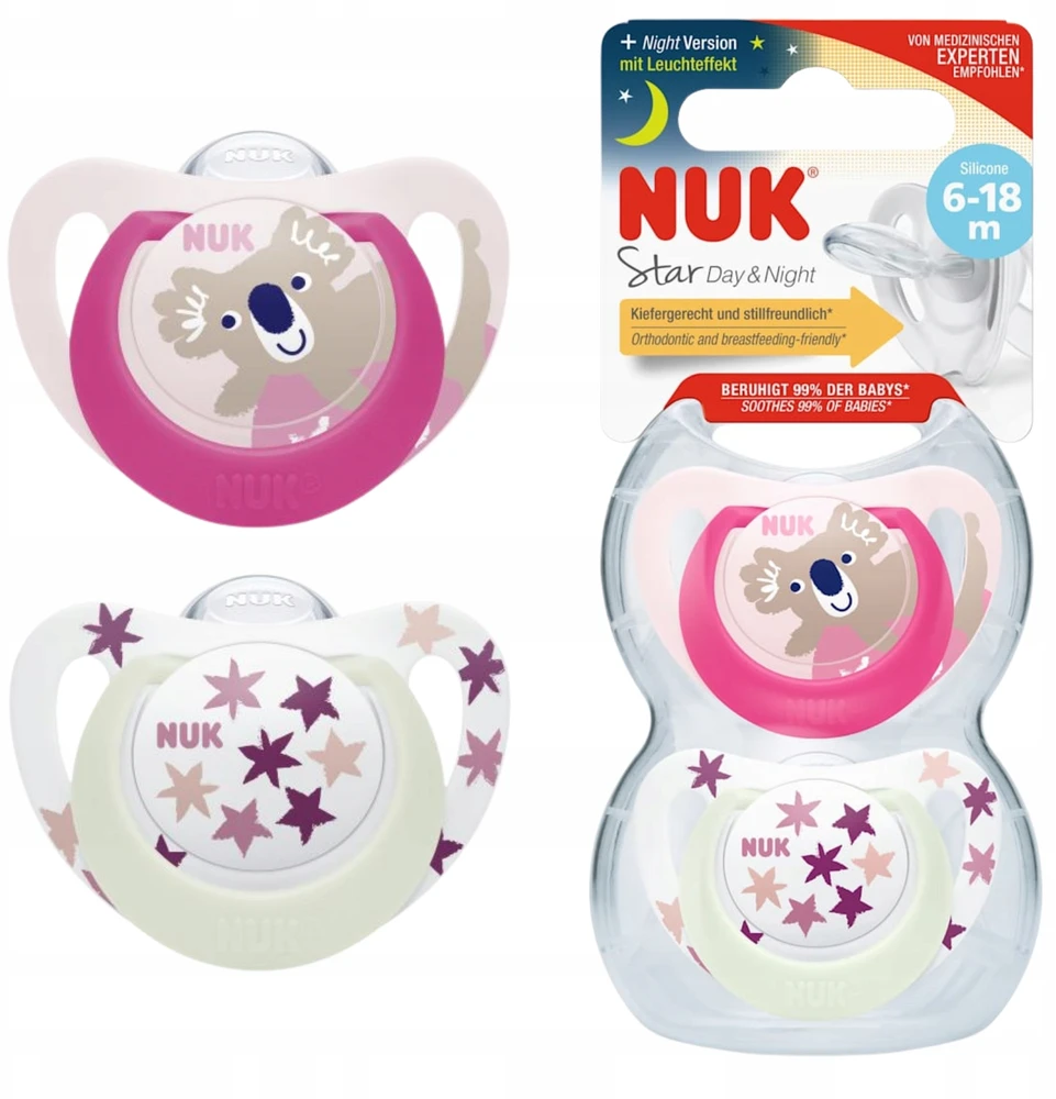 NUK 736727 čiulptukas STAR D&N 6-18m 2 vnt