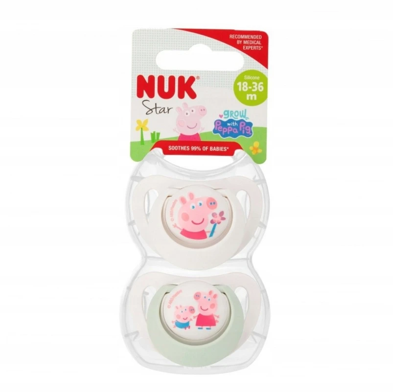 NUK 177219 Čiulptukas 18-36m Silikoninis PEPPA 2 vnt