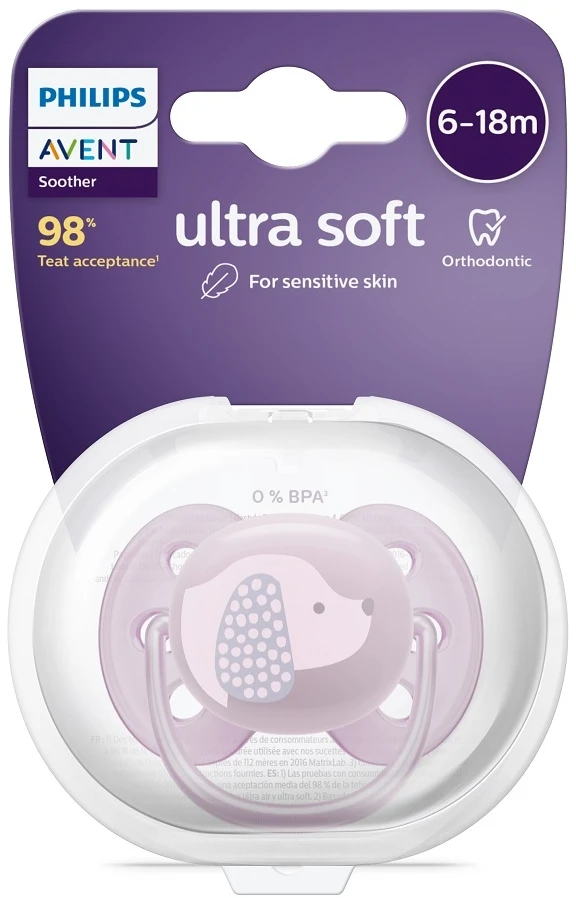 Čiulptukas Philips Avent SCF092/05, 1 vnt, 6-18 mėn, violetinis
