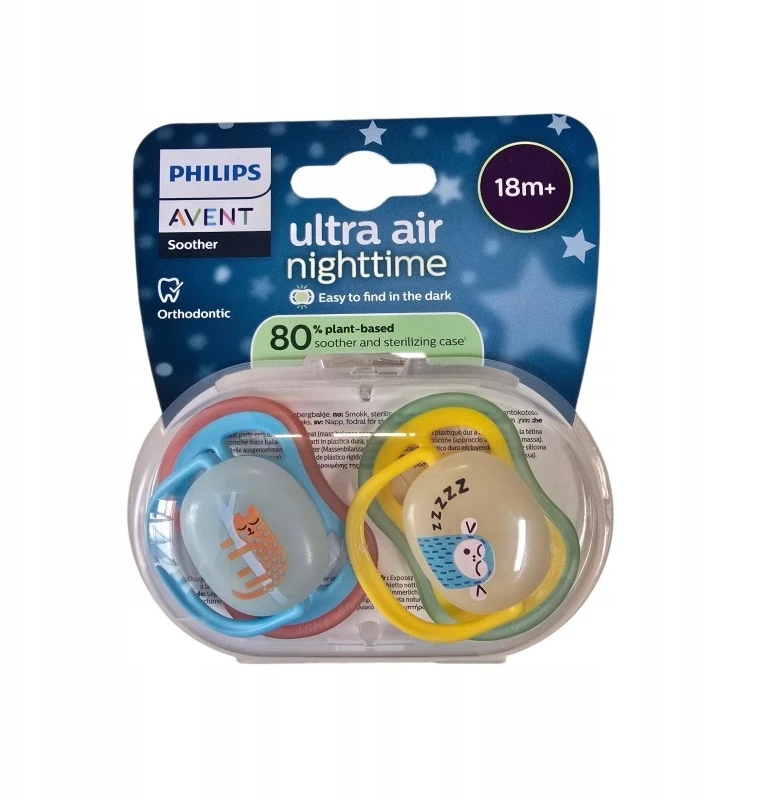 Čiulptukas Philips Avent Ultra Air Night SCF376/32, 18 mėn+, 2 vnt.