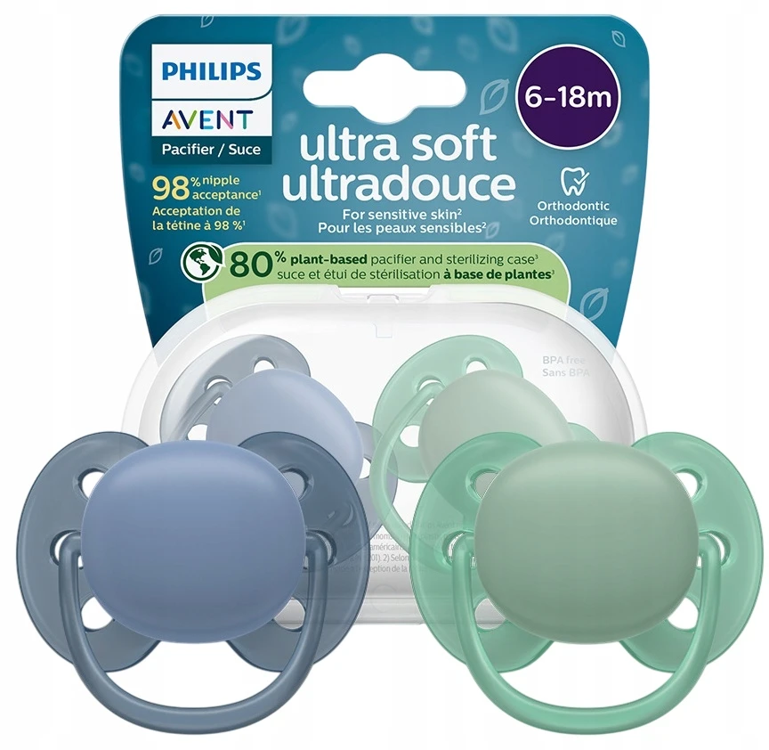 Čiulptukas Philips Avent Ultra Soft SCF091/42, 6-18 mėn., 2 vnt.